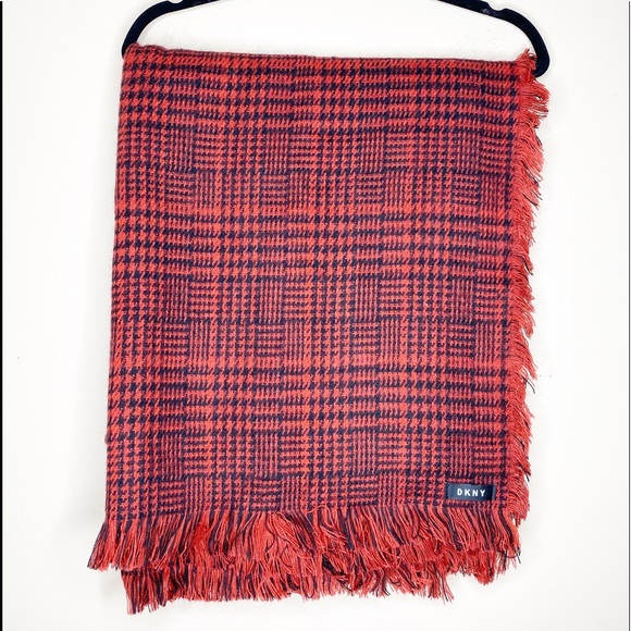 Dkny Accessories - {DKNY} houndstooth knit scarf